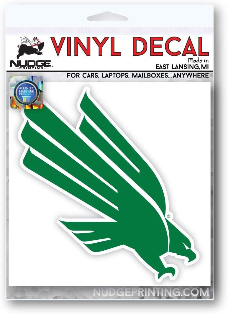 Nudge Printing Collegiate NCAA Car Decal Made from Premium Weatherproof Vinyl (University of North Texas) - Image 2